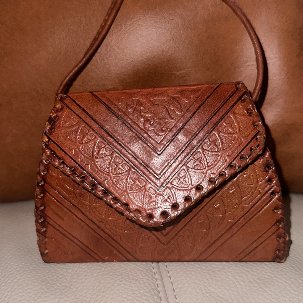Genuine Leather Purse Crossbody Moroccan